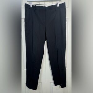 Theory Treeca 2 Classic Suit Pants Black Wool Stretch Size 12